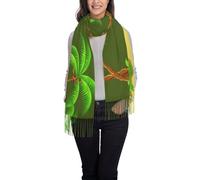 OTTKGGA 3d Palm Tree Stampato Nappa Sciarpa Donne Scialle Inverno Lungo Avvolto Morbido Caldo Moda Viaggio Ufficio Matrimonio, Nero , Taglia unica