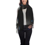 OTTKGGA 3d Serpente Carta Da Parati Stampato Nappa Sciarpa Donne Scialle Inverno Lungo Avvolto Morbido Caldo Moda Viaggio Ufficio, Nero , Taglia unica