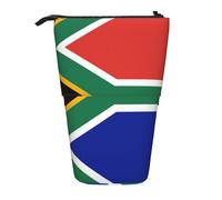 OTTKGGA Astuccio telescopico con bandiera del Sudafrica con cerniera, portatile, per scuola, ufficio, studente, Nero , Taglia unica