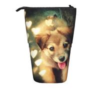 OTTKGGA Astuccio telescopico per cancelleria, con cerniera, portatile, per scuola, ufficio, studente, Nero , Taglia unica