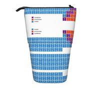 OTTKGGA Astuccio telescopico per matite chimiche, con cerniera, portatile, per scuola, ufficio, studente, Nero , Taglia unica