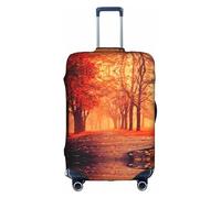 OTTKGGA Autunno Bella Autunno Hd Valigie Copertura Protettiva Bagagli Elastico Anti-Graffio Viaggio Essentials Adatto 18-32 Pollici Bagagli, bianco, XL