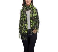 OTTKGGA Basilico Timo Aneto & Rosmarino Stampato Nappa Sciarpa Donna Scialle Inverno Lungo Avvolto Morbido Caldo Moda Viaggi Ufficio Matrimonio, Nero , Taglia unica