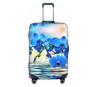 OTTKGGA Bella Orchidea Valigie Copertura Protettiva per Bagagli Elastica Antigraffio Viaggio Essentials Adatto a 45-81 Pollici, bianco, L