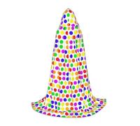 OTTKGGA Bellissimo mantello con cappuccio a pois per adolescenti Cosplay veste strega vampiri triste mietitore costume da festa in maschera