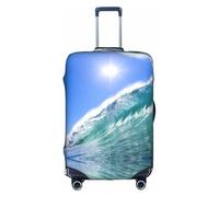 OTTKGGA Big Ocean Wave Hd - Copertura protettiva per valigia, elastica, antigraffio, adatta per bagagli da 45,7 a 81,7 cm, bianco, L