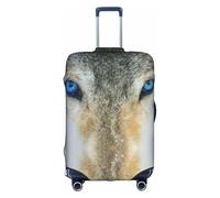 OTTKGGA Blue Eyes Wolf - Copertura elastica per valigia, antigraffio, adatta per bagagli da 45,7 a 81,7 cm, bianco, S