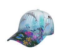 OTTKGGA Blue Ocean - Berretto da baseball con pesce subacqueo, cappello da papà, hip hop, cappellini da camionista, regolabile, vintage, morbido, per sport all'aria aperta, golf, corsa, Nero , Taglia