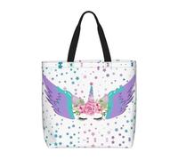 OTTKGGA Borsa a tracolla con ali viola, grande capacità, con cerniera, con tasca interna, per viaggi, shopping, lavoro, Nero , Taglia unica