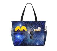OTTKGGA Borsa da viaggio di grande capacità per il nuovo anno pirotecnico da spiaggia, multi tasca con cerniera, impermeabile, piscina, vacanze, palestra, Nero , Taglia unica