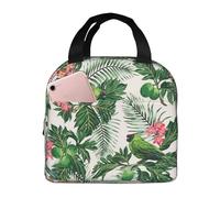 OTTKGGA Borsa termica per il pranzo con coppia di pappagalli verde oliva borsa da picnic borsa termica portatile lavoro scuola picnic.