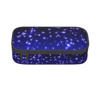 OTTKGGA Bright Stars Grande Capacità Cerniera Astuccio Cancelleria Organizzatore Trucco Borsa per Scuola Ufficio Viaggio, Nero , Taglia unica, Valigia