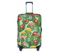 OTTKGGA Cactus Floreale Bloom Valigie Copertura Protettiva Elastica Antigraffio Viaggio Essentials Adatto a 45-81 Pollici Bagagli, bianco, M