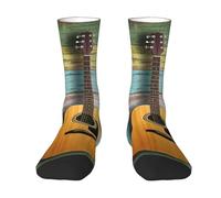 OTTKGGA Calzini alla caviglia per chitarra, unisex, traspiranti, per tutti i giorni, taglia 36-44, 2 Nero-2, Taglia unica