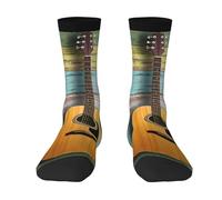 OTTKGGA Calzini alla caviglia per chitarra, unisex, traspiranti, per tutti i giorni, taglia 36-44, 3 nero, Taglia unica