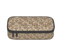 OTTKGGA Carino Dog Bone Bowl Woof Paw Grande Capacità Cerniera Astuccio Cancelleria Organizer Makeup Bag per Scuola Ufficio Viaggi, Nero , Taglia unica, Valigia