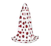 OTTKGGA Coccinella con cappuccio mantello per adolescenti Cosplay veste strega vampiri triste mietitore costume festa in maschera