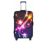 OTTKGGA Cool Decorative Flowers Valigie Copertura Protettiva Bagagli Elastico Anti-Graffio Viaggio Essentials Adatto per 45-81 Pollici Bagagli, bianco, L