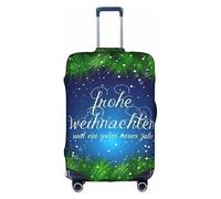 OTTKGGA Copertura elastica per valigia, motivo albero di Natale, antigraffio, adatta per bagagli da 45,7 a 81,7 cm, colore: verde, bianco, L