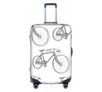 OTTKGGA Copertura per valigia da bici, protezione elastica antigraffio da viaggio, adatta per bagagli da 45,7 a 81,7 cm, bianco, XL