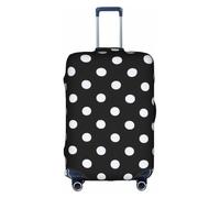 OTTKGGA Copertura per valigie a pois neri e bianchi, protezione elastica antigraffio da viaggio, adatta per bagagli da 45,7 a 81,7 cm, bianco, XL