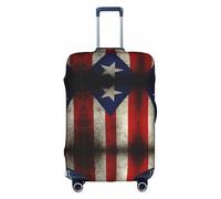 OTTKGGA Copertura per valigie con bandiera del Porto Rico, elastica, antigraffio, da viaggio, adatta per bagagli da 45,7 a 81,7 cm, bianco, M