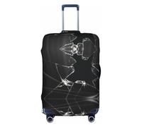 OTTKGGA Copertura per valigie con finestra rotta, protezione elastica antigraffio da viaggio, adatta per bagagli da 45-81 cm, bianco, XL