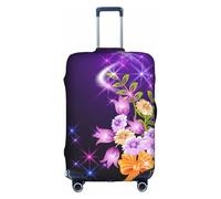 OTTKGGA Copertura per valigie con fiori romantici leggeri, elastici, antigraffio, da viaggio, adatta per bagagli da 45,7 a 81,7 cm, bianco, XL
