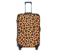 OTTKGGA Copertura per valigie con motivo leopardato, elastico, antigraffio, accessorio da viaggio, adatto per bagagli da 45,7 a 81,7 cm, bianco, XL