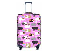OTTKGGA Copertura per valigie con porcellini d'India e cupcake, protezione elastica antigraffio da viaggio, adatta per bagagli da 45,7 a 81,7 cm, bianco, S