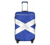 OTTKGGA Copertura per valigie scozzese retrò, protezione elastica antigraffio da viaggio, adatta per bagagli da 45,7 a 81,7 cm, bianco, L