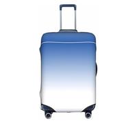 OTTKGGA Copertura protettiva per valigia, con texture ombre, colore blu, elastica, antigraffio, adatta per bagagli da 45,7 a 81,7 cm, bianco, L