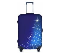 OTTKGGA Copertura protettiva per valigie con albero di Natale, elastica, antigraffio, adatta per bagagli da 45,7 a 81,7 cm, bianco, L