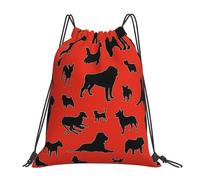 OTTKGGA Dog Show - Borse da viaggio con coulisse, impermeabili, per nuoto, palestra, spiaggia, da viaggio, colore: nero, bianco, One Size, Casual
