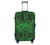 OTTKGGA Hacker Era - Copertura protettiva per valigia, elastica, antigraffio, da viaggio, adatta per bagagli da 45,7 a 81,7 cm, bianco, L