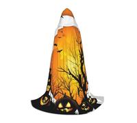 OTTKGGA Halloween zucca mantello con cappuccio per adolescenti Cosplay veste strega vampiri triste mietitore costume festa in maschera