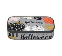 OTTKGGA Happy-Halloween-Day-Trick-Or-Treat - Astuccio con cerniera di grande capacità, organizer per cancelleria, trousse per il trucco, per scuola, ufficio, viaggi, Nero , Taglia unica, Valigia