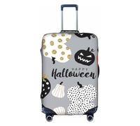 OTTKGGA Happy-Halloween-Day-Trick-Or-Treat - Copertura per valigia, protezione elastica antigraffio da viaggio, adatta per bagagli da 45-81 cm, bianco, M