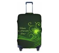 OTTKGGA Happy St Patrick's Day - Copertura per valigia, elastica, antigraffio, adatta per bagagli da 45-81 cm, bianco, M