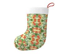 OTTKGGA Hojas Tropicales Y Flores - Calze decorative natalizie da appendere, morbide, non sbiadiscono, per feste, alberi di Natale, Nero , Taglia unica
