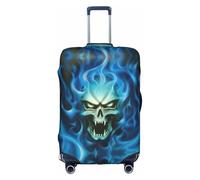 OTTKGGA Horror Ghost Skull Valigie Copertura Protettiva Elastica Antigraffio Viaggio Essentials Adatto per 45-81 Pollici Bagagli, bianco, S