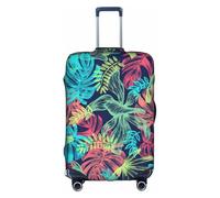 OTTKGGA Illustrazione Digital Art Leaf Valigie Copertura Protettiva Elastica Antigraffio Viaggio Essentials Adatto per Bagagli da 45-81 cm, bianco, S