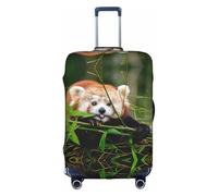 OTTKGGA Little Red Panda - Copertura protettiva per valigia, elastica, antigraffio, ideale per viaggi da 45,7 a 81,7 cm, bianco, S