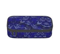 OTTKGGA Manta Ray and Fish - Astuccio con cerniera di grande capacità, per cancelleria, trucchi, scuola, ufficio, viaggi, Nero , Taglia unica, Valigia