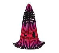 OTTKGGA Mantello con cappuccio a pois rosa moderno per adolescenti Cosplay veste strega vampiri triste mietitore costume da festa in maschera