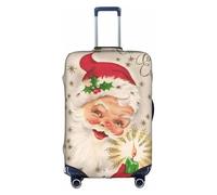 OTTKGGA Merry Christmas - Copertura protettiva per valigia, elastica, antigraffio, da viaggio, adatta per bagagli da 45,7 a 81,7 cm, bianco, L