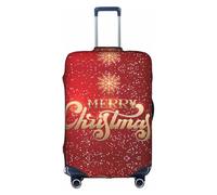 OTTKGGA Merry Christmas Too - Copertura per valigia, elastica, antigraffio, adatta per bagagli da 45,7 a 81,7 cm, bianco, M