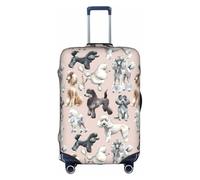 OTTKGGA Oodles of Poodles - Copertura protettiva per valigia, elastica, antigraffio, adatta per bagagli da 45-81 cm, bianco, S