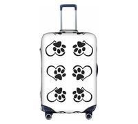 OTTKGGA Pawprint, copertura per valigia, protezione elastica antigraffio da viaggio, adatta per bagagli da 45,7 a 81,7 cm, bianco, S