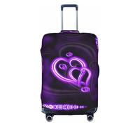 OTTKGGA Purple Love - Copertura per valigia, elastica, antigraffio, adatta per bagagli da 45,7 a 81,7 cm, bianco, S